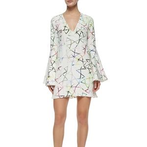 Alexis Bell-Sleeve Printed Shift Dress